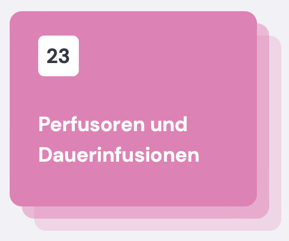 Perfusoren und noch mehr Perfusoren!