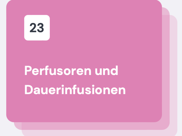 Perfusoren und noch mehr Perfusoren!