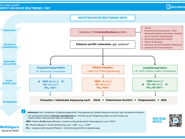 Nichtinvasive Beatmung (Flowchart)