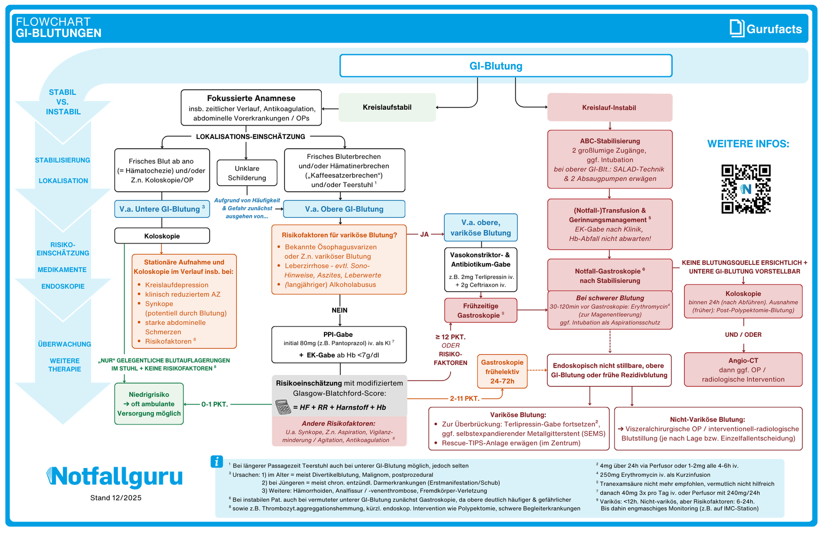 Gastrointestinale Blutungen (Flowchart)