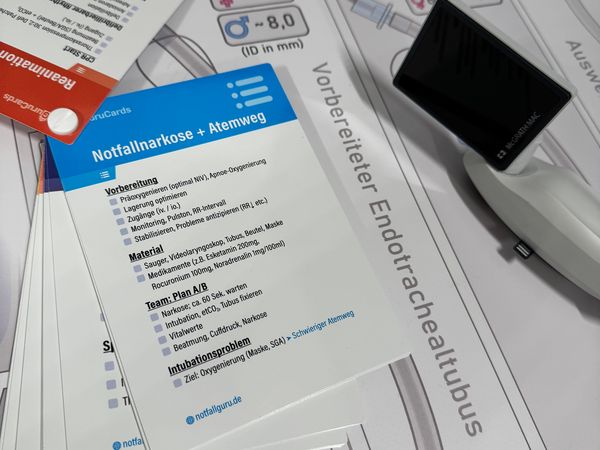 Gurucards im Einsatz - Checkliste Notfallnarkose