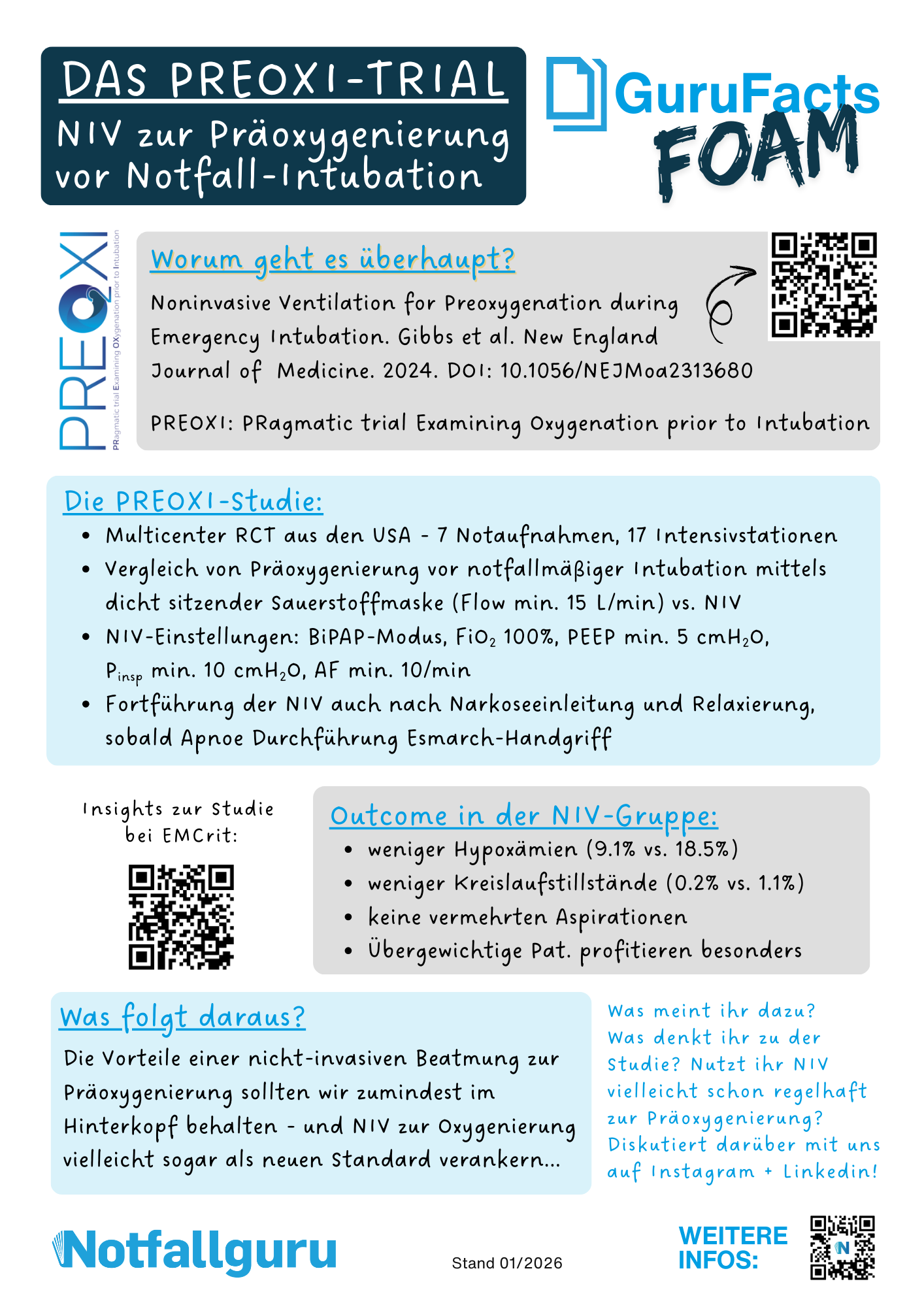 FOAM: PreOxi Trial